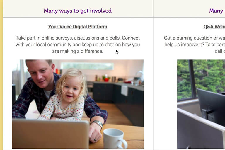 Get involved webpage