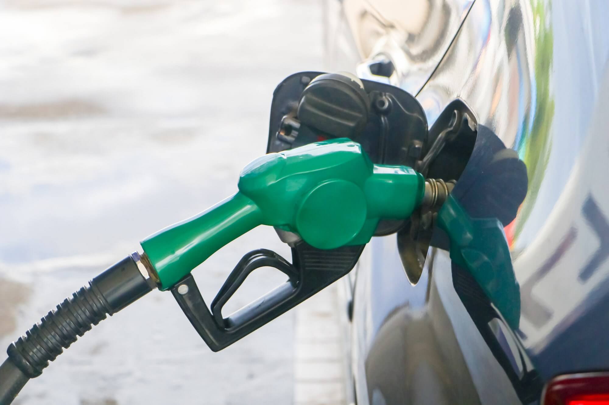 petrol pump in a car