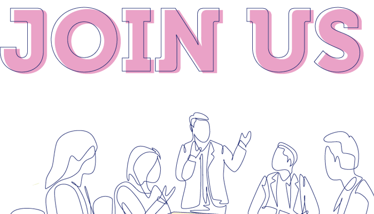 drawn image of four people sitting around a board table drawn image of four people sitting around a board table